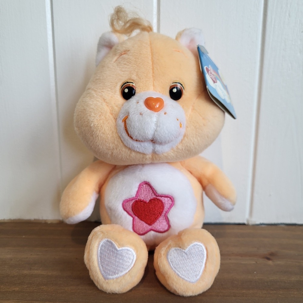 NWT RARE CARE BEARS COUSINS PROUD‎ HEART CAT 8" 20th Anniversary 2003